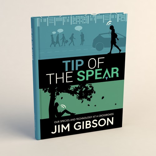 Technology book cover with the title 'Book cover for non-fiction book Tip of the Spear'