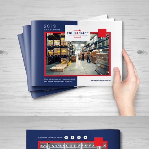 Catalogue design with the title 'Equipaspace'