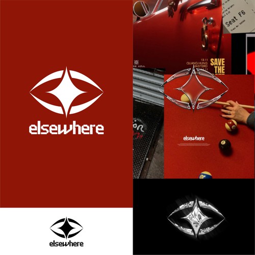 Glass brand with the title 'elsewhere'
