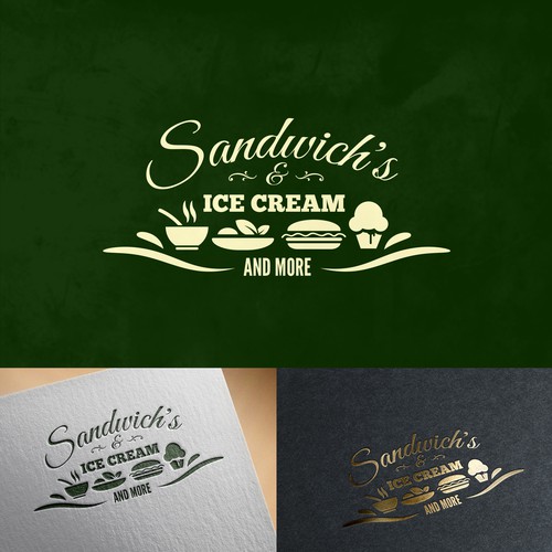 Ice cream logo with the title 'Logo for gastropub restaurant'