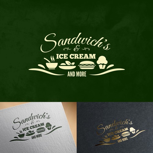 Ice cream design with the title 'Logo for gastropub restaurant'