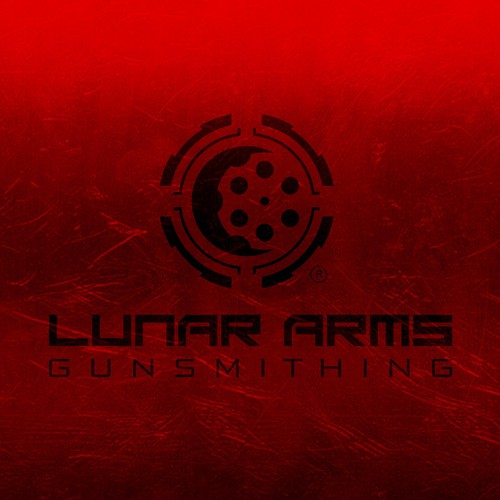 Fabrication design with the title 'Lunar Arms Gunsmithing - Logo Proposal'