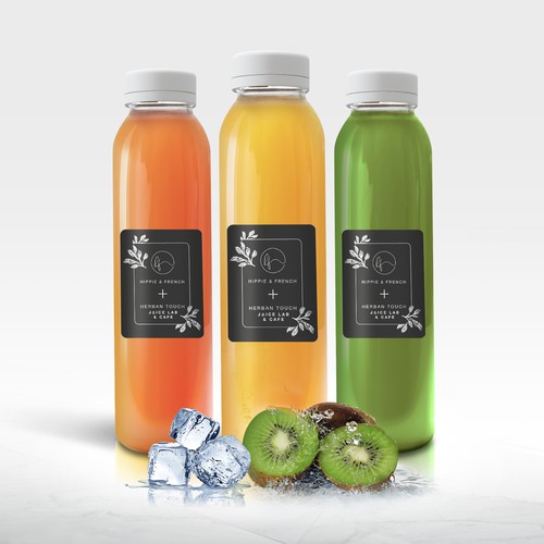 Print label with the title 'CBD Cold Pressed Juice Collaboration'