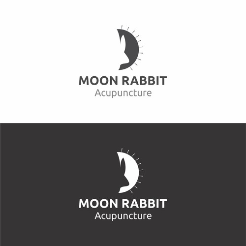 Acupuncture logo with the title 'Moon Rabbit Acupuncture'