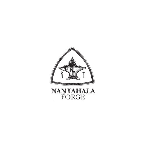 Trunk design with the title 'Nantahala Forge Logo Concept'