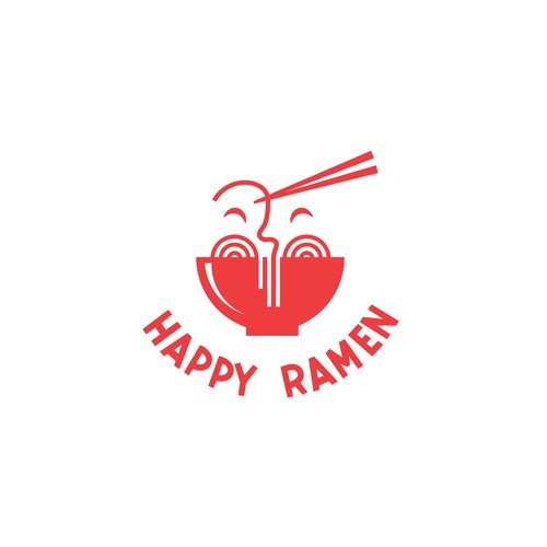 Noodle logo with the title 'Ramen take-away logo'
