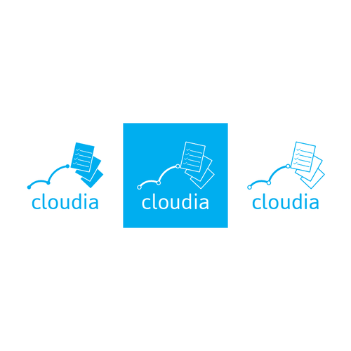 Document logo with the title 'logo concept for cloudia'