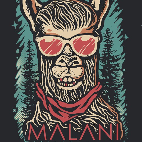 Urban t-shirt with the title 'Llama Design'