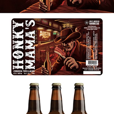 Honky Mama's beer label
