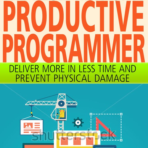 Graphic book cover with the title 'Book cover for The Blueprint of a Productive Programmer'
