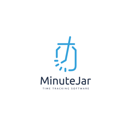 Clock design with the title 'Logo for MinuteJar'