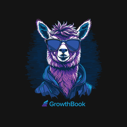 Hipster t-shirt with the title '"Hipster Lama" Growth Book T-Shirt'