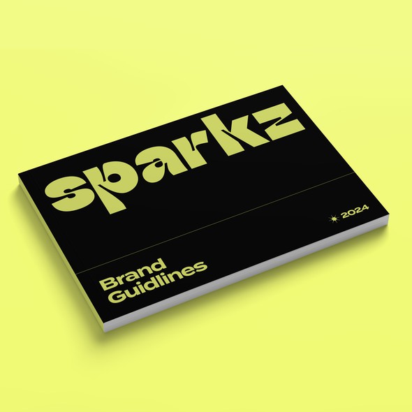 Agency design with the title 'Brand Guide for SPARKZ marketing agency'