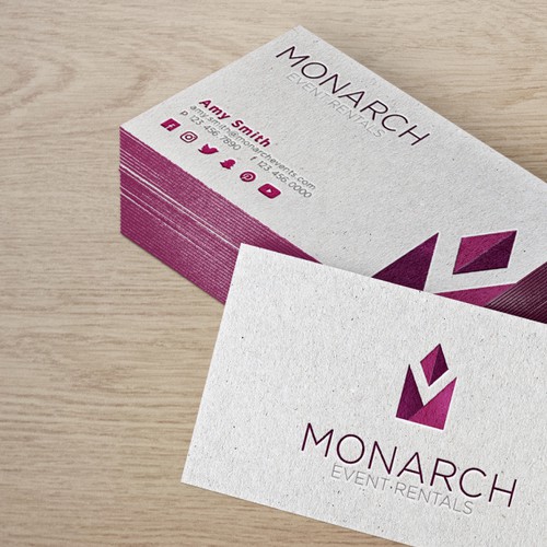 Pencil brand with the title 'Monarch Event Rentals - Logo Design'