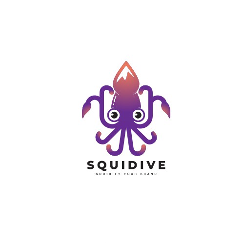 Squid logo with the title 'Logo Concept for Squidive'