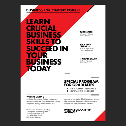 Course design with the title 'Business Course'