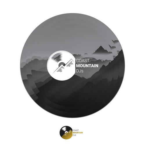 Disk logo with the title 'Professional DJ service logo.'