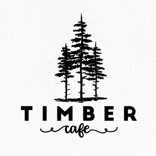 Cafe bar logo with the title 'Timber'