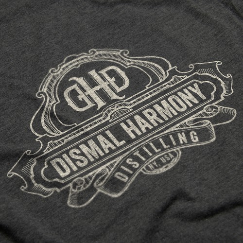 Whiskey bottle logo with the title 'Vintage hand drawn logo'