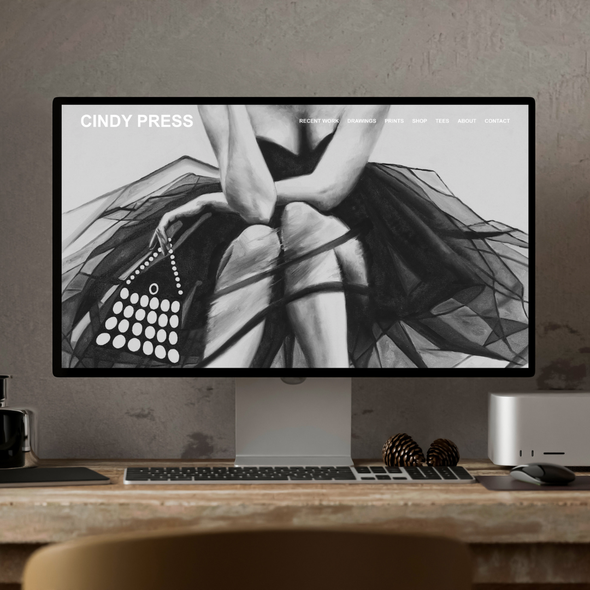 Art website with the title 'Cindy Press artist site'