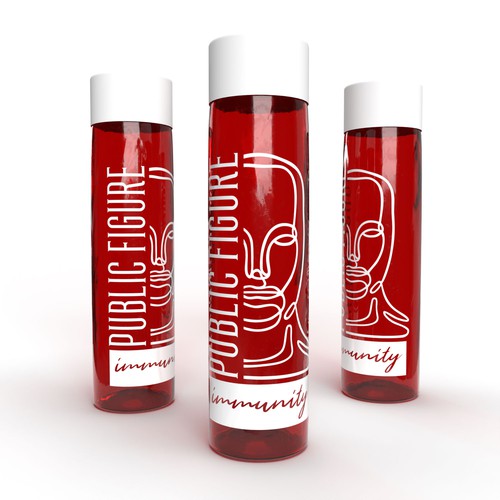 Vitamin label with the title 'Label design for a Juice infused with vitamins'