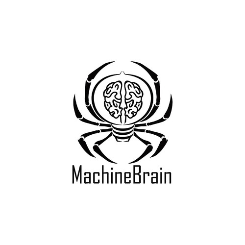 Spider design with the title 'Minimalist Logo fro MachineBrain'
