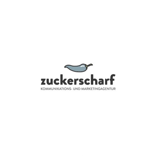 Chili pepper logo with the title 'Logo Design zuckerscharf'