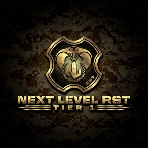 CrossFit logo with the title 'create a printable logo/badge for a intensive boot camp, utilising an elite specialised touch'