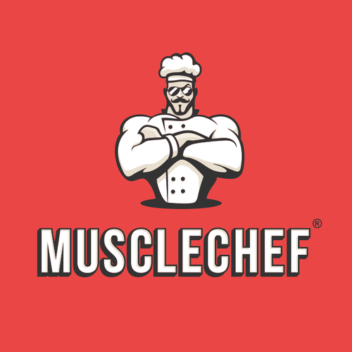Chef logo with the title 'Musclechef'