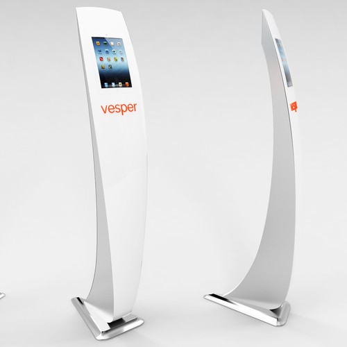 Kiosk design with the title 'POS kiosk for out-of-office business '