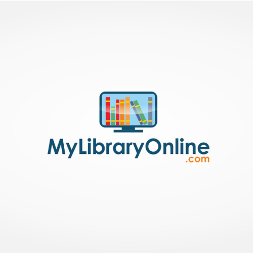 Library logo with the title 'Create a modern and inspiring logo for MyLibraryOnline'