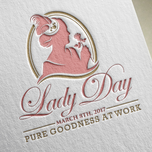Work logo with the title 'Beautiful and Classy Lady Day Logo'