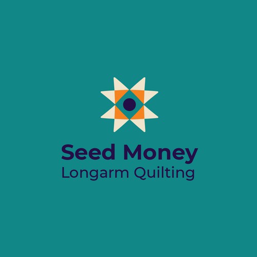 Quilting logo with the title 'Logo for a quilting company'