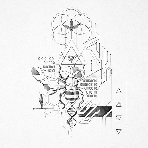 Spirit design with the title 'Spirit Bee Tattoo'