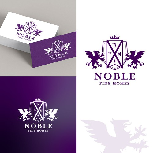Family crest design with the title 'Noble Fine Homes logo'