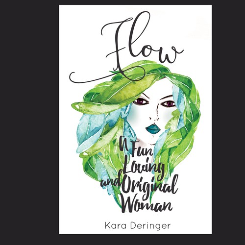 Artsy book cover with the title 'Flow book cover'