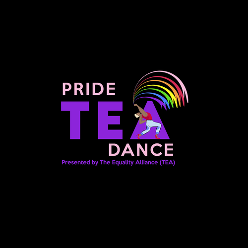 Dance logo with the title 'Pride Tea Dance'