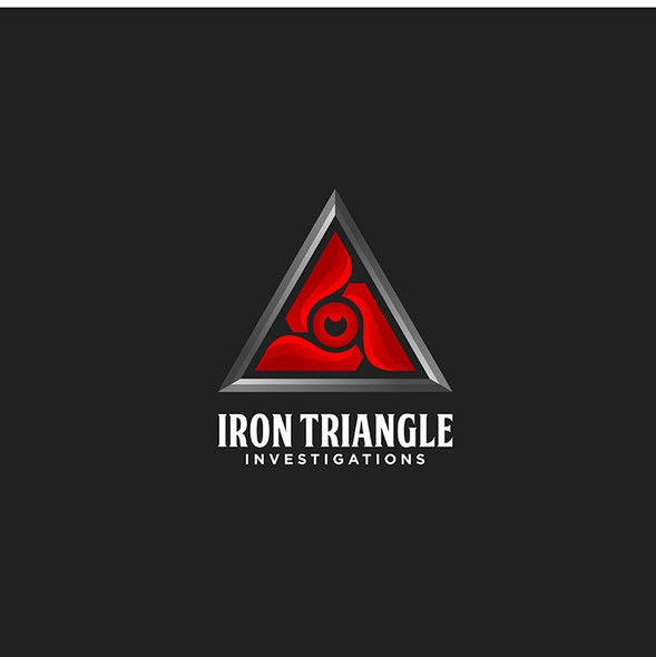 Security logo with the title 'IRON TRIANGLE Logo Design'