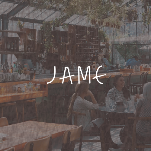 Icon logo with the title 'JAME'