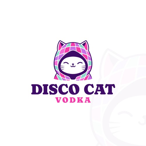 Vodka logo with the title 'Disco Cat'