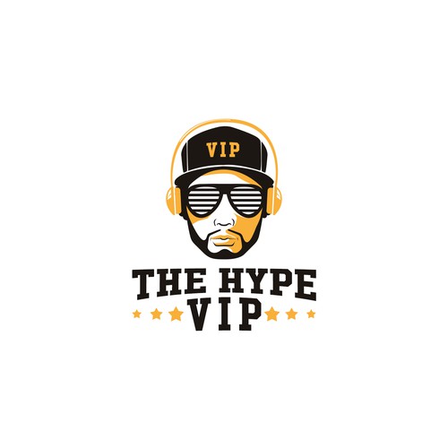 Rap logo with the title 'hip hop and urban community logo'