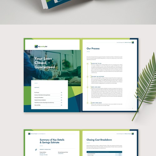 Company profile design with the title 'MyLendingPal Proposal'