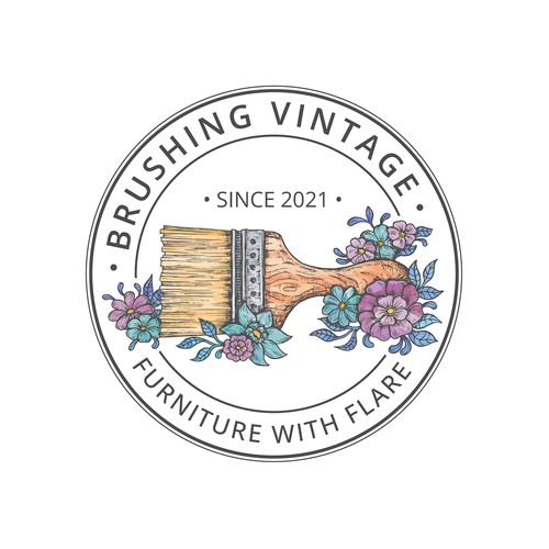 Paint logo with the title 'Logo for vintage furniture Company'