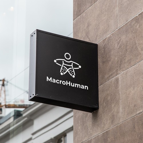 Atom logo with the title 'Macro Human'