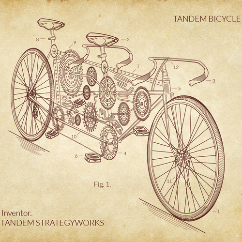 Steampunk artwork with the title 'retro illustration'