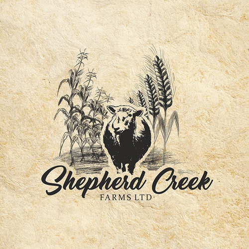 Sheep brand with the title 'Shepherd Creek Farm logo'