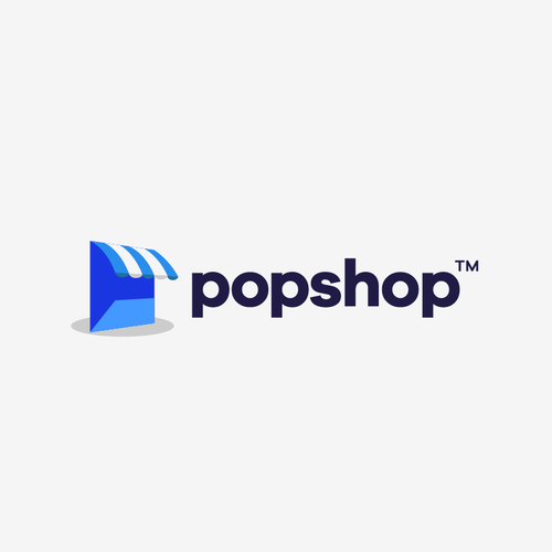 Shopping logo with the title 'Popshop'