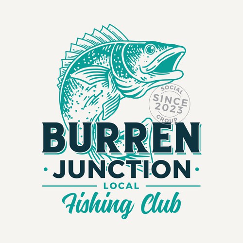 Fish logo with the title 'Burren Junction Fishing Club'