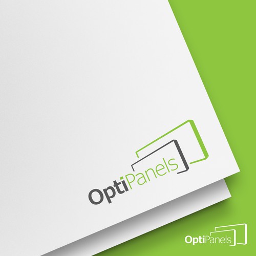 Panel design with the title 'Logo design for Opti Panels'