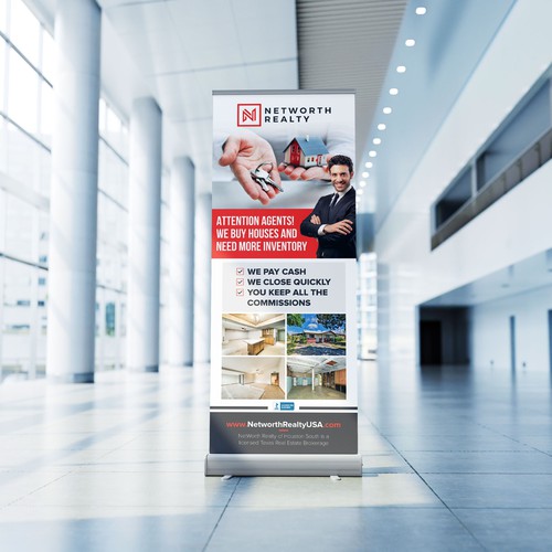 Trade show design with the title 'Trade Show Rollup Banner'